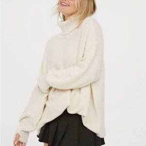 Aerie Cream Turtleneck Sweater